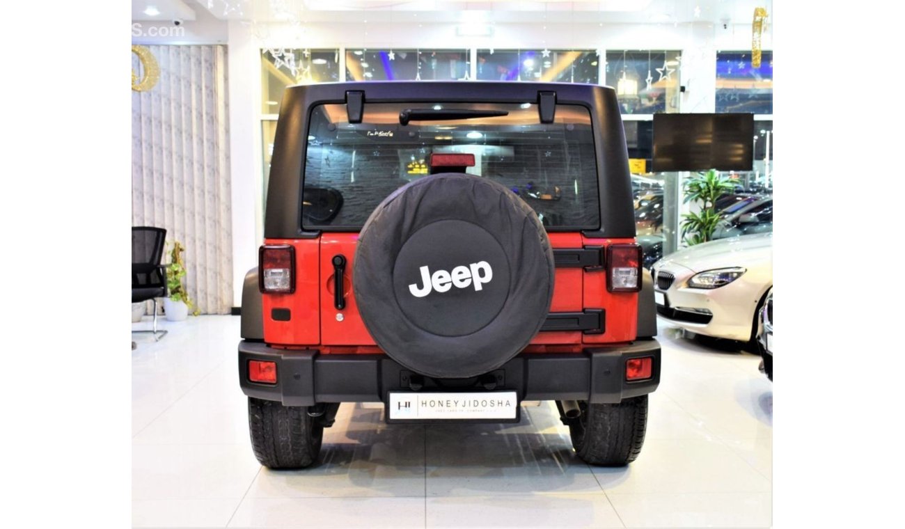 Jeep Wrangler ORIGINAL PAINT ( صبغ وكاله ) AMAZING Jeep Wrangler Sport Unlimited 2014 Model!! in Red Color! GCC Sp