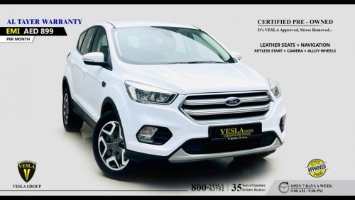Ford Escape GCC / 2019 / LEATHER SEATS + NAVIGATION + CAMERA + PREMIUM WHEELS / DEALER WARRANTY UNTIL 100,000KMS