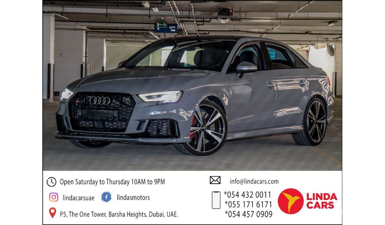 Audi RS3 Audi RS3 (NARDO GREY) 2018 GCC under Agency Warranty with Zero Down-Payment.