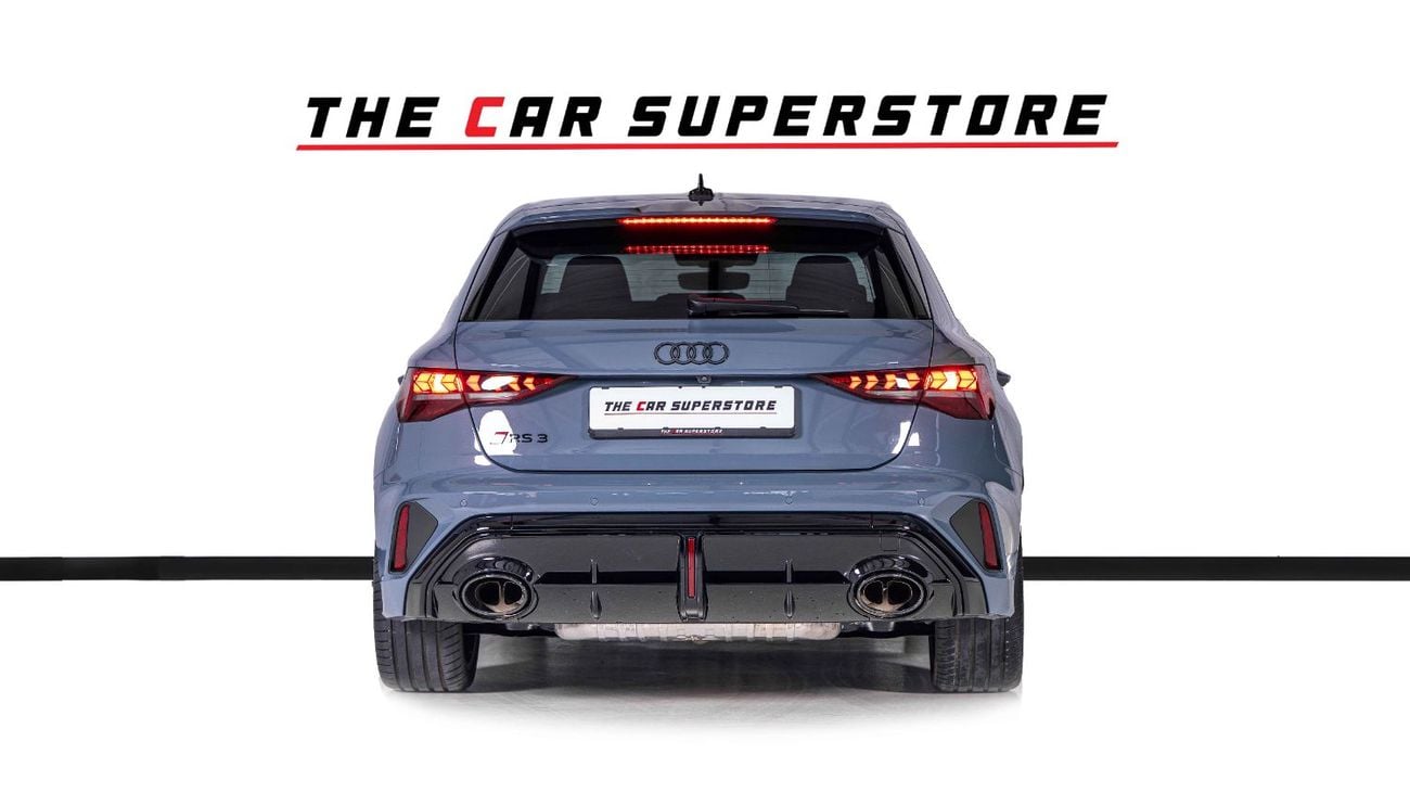 Audi RS3  AL Nabooda Warranty And Service Contract-Kemora Grey-19Inch Satin Black Rims