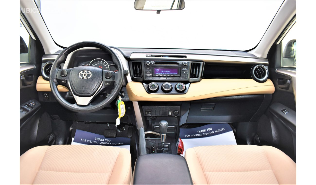 Toyota RAV4 | AED 1370 PM | 0% DP | 2.5L 2018 GCC DEALER WARRANTY