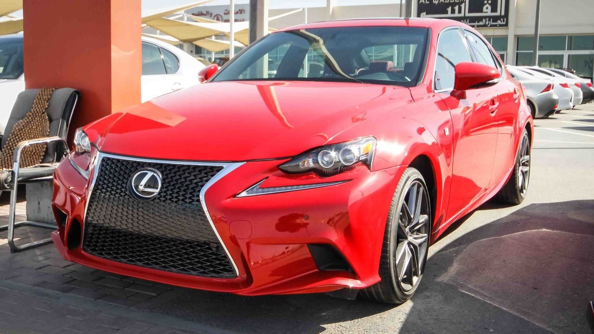 Lexus IS 350 FSport for sale AED 125,000. Red, 2016
