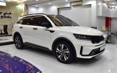 كيا سورينتو EX TOP عرض ممتاز لسيارة كيا سورينتو V6 (موديل 2023) باللون الأبيض وبمواصفات كورية