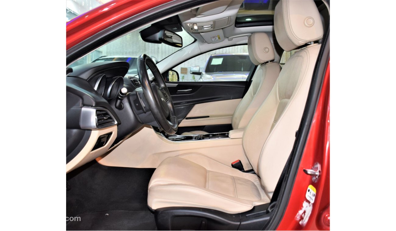 Jaguar XE ORIGINAL PAINT ( صبغ وكاله ) Jaguar XE 20t 2016 Model!! in Red Color! GCC Specs