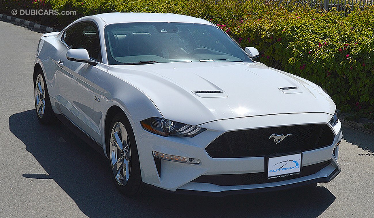 Ford Mustang 2019 GT Premium 5.0 V8 GCC, 0km w/ 3Yrs or 100K km Warranty + 60K km Service @ Al Tayer