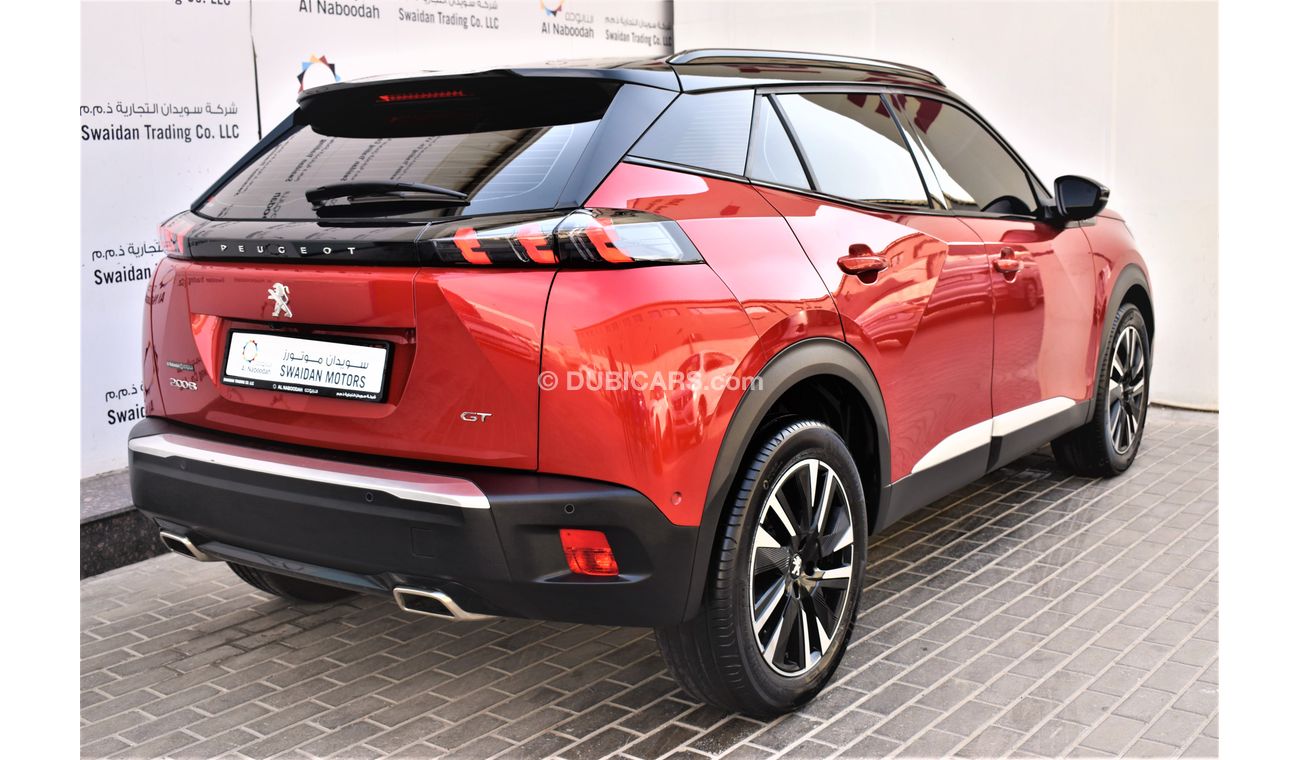Peugeot 2008 AED 1519 PM | 1.2L GT TURBO GCC AGENCY WARRANTY UP TO 2026 OR 100K KM