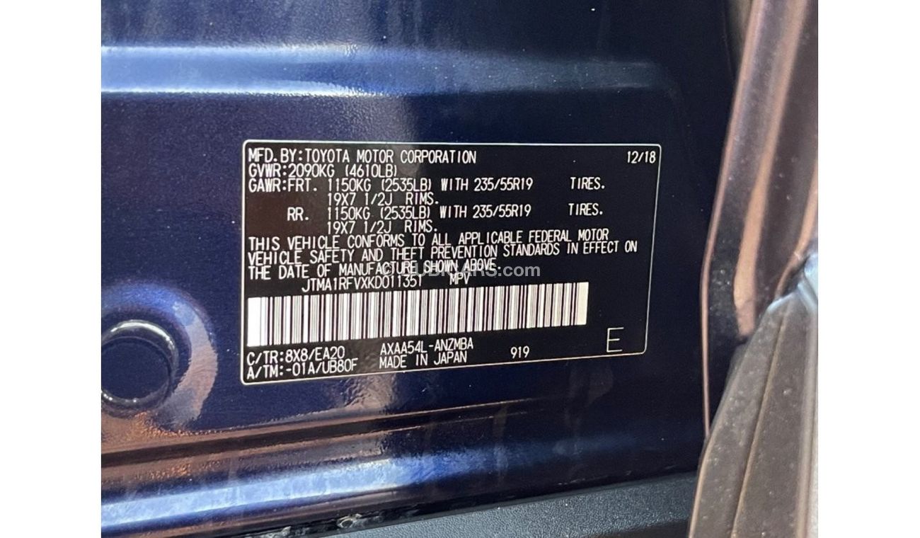 Toyota RAV4 2019 TOYOTA RAV4 XLE 4x4 FULL OPTIONS IMPORTED FROM USA