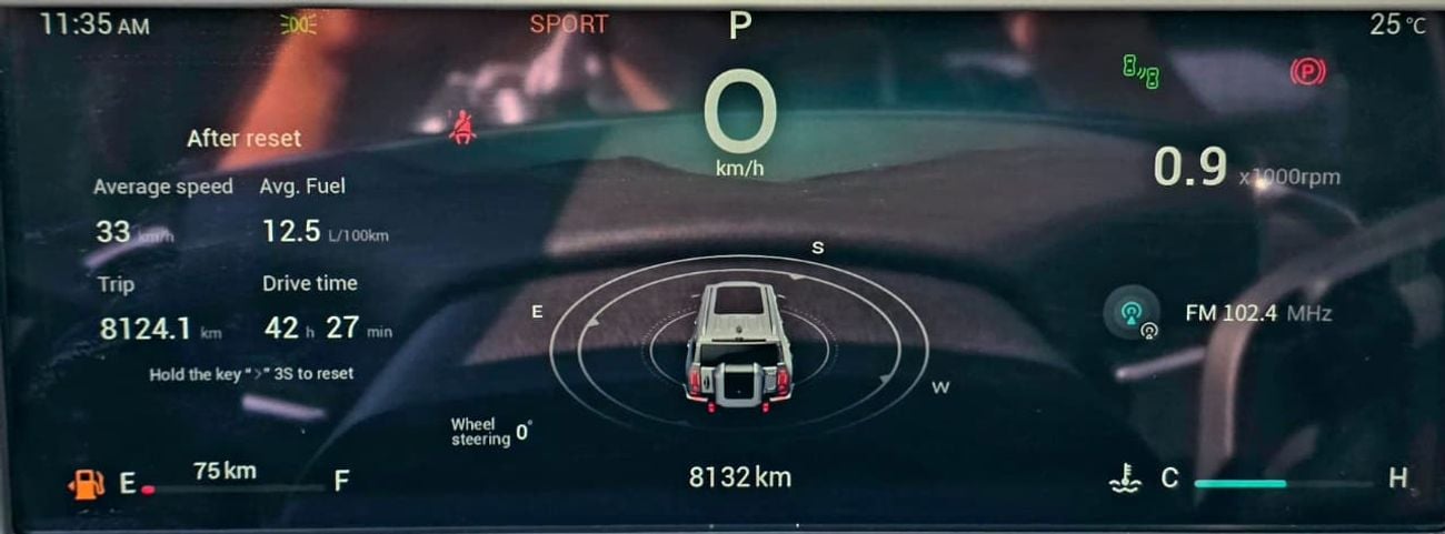 Jetour T2 Luxury 2.0L 14 Turbo Original paint 2025 GCC