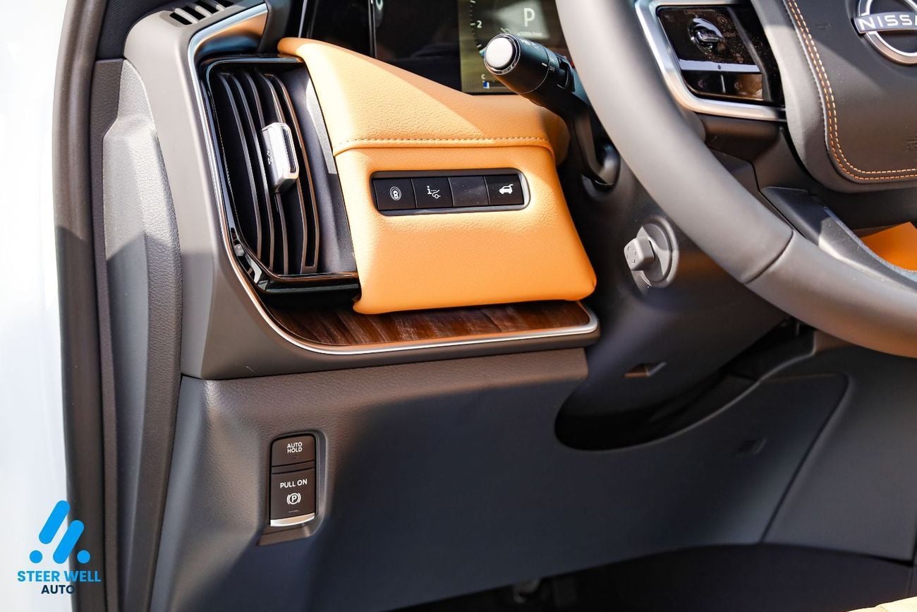 نيسان باترول LE Platinum 2026 | Twin-Turbo AWD | 9AT | Dual-Tone  | Tan Interior | Height-Control | Export