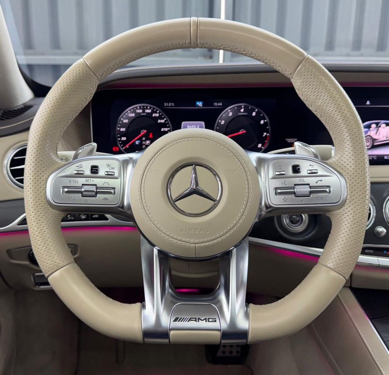 Mercedes Benz S63 AMG STD 4.0L V8 | Maybach Kit| Custom Tiffany green & glitter wrap/pink  finish
