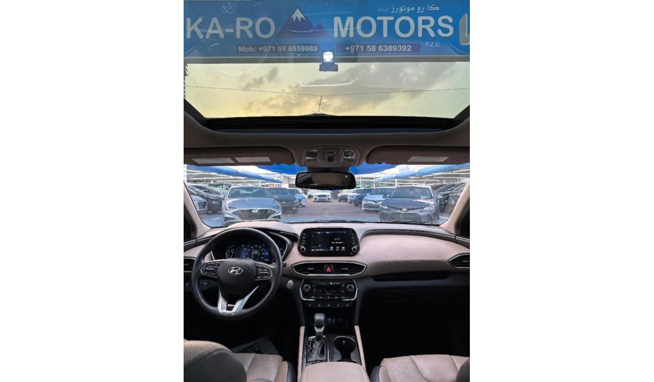 Hyundai Santa Fe car 2021 full full panorama two turbo engine in perfect condition leather interior 360 camera