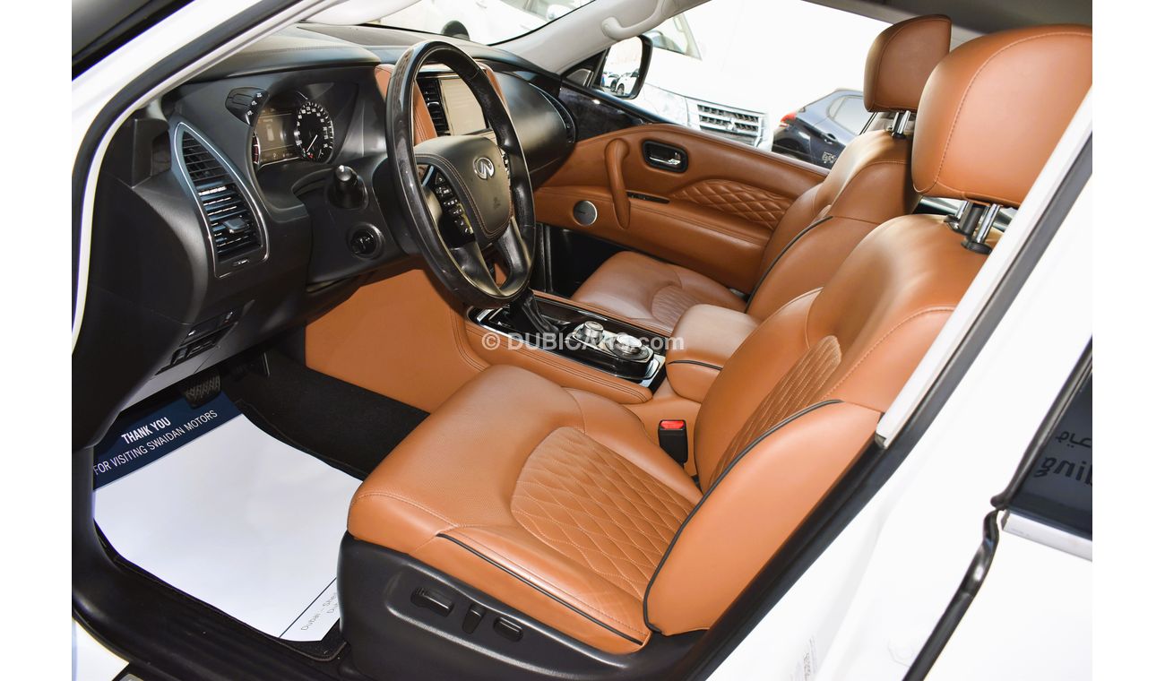 إنفينيتي QX80 AED 3359 PM | LUXURY 5.6L V8 4WD GCC DEALER WARRANTY