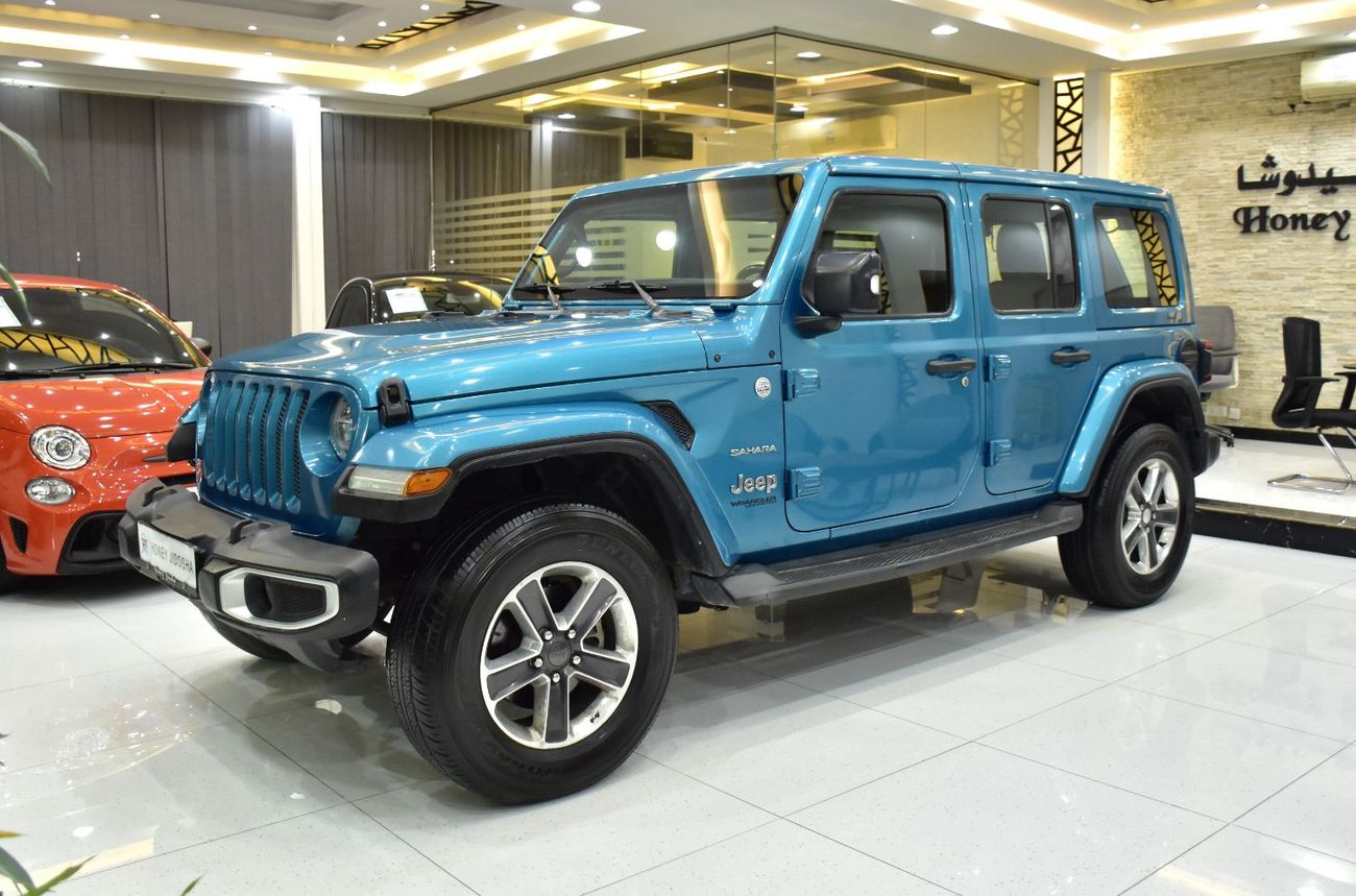 Jeep Wrangler EXCELLENT DEAL for our Jeep Wrangler Unlimited Sahara ( 2020 Model ) in Blue Color GCC Specs