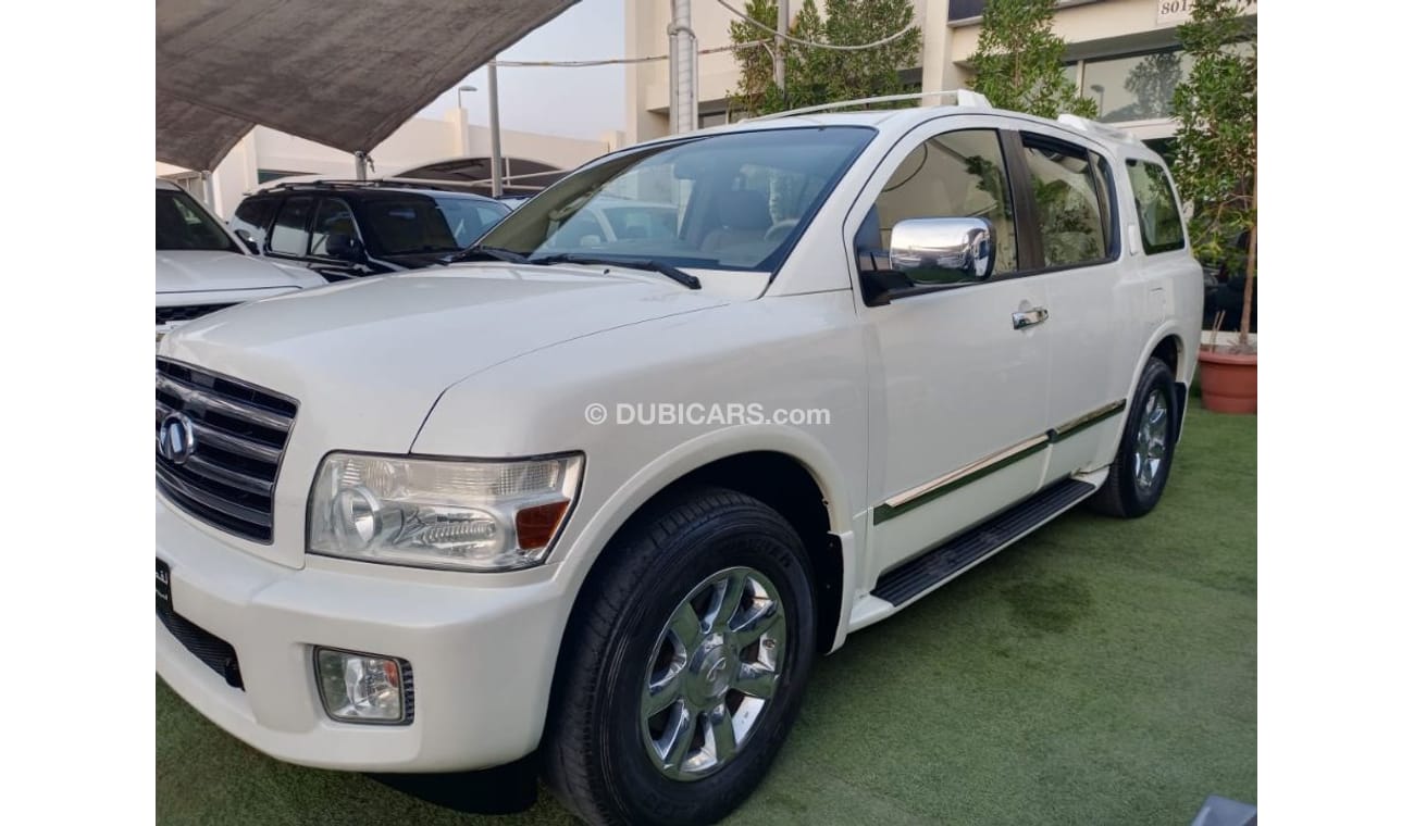 إنفينيتي QX56 خليجى موديل 2007  رقم واحد فتحه جلد رنجات حساسات بحاله ممتازه لاتحتاج لأى مصاريف