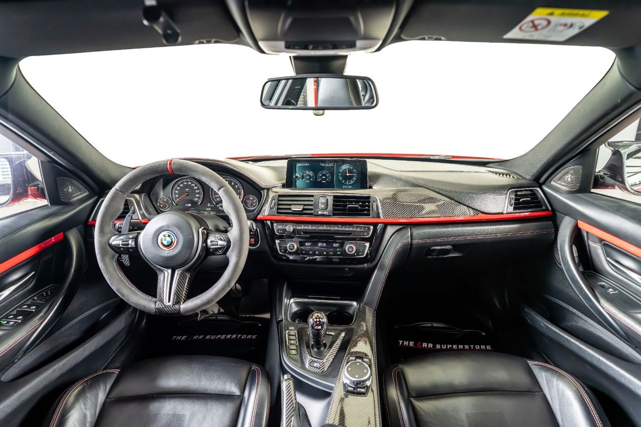 BMW M3 Competition 3.0L Rosso Corsa BMW Individual Color-Carbon Ceramic Brakes-Gold Brake Calipers