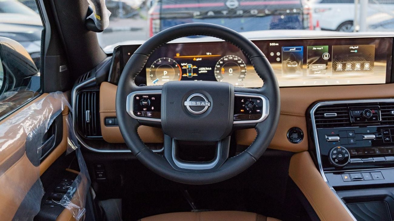 نيسان باترول 2026 Nissan Patrol Titanium 3.5L Twin Turbo AT Petrol (Black-Tan)