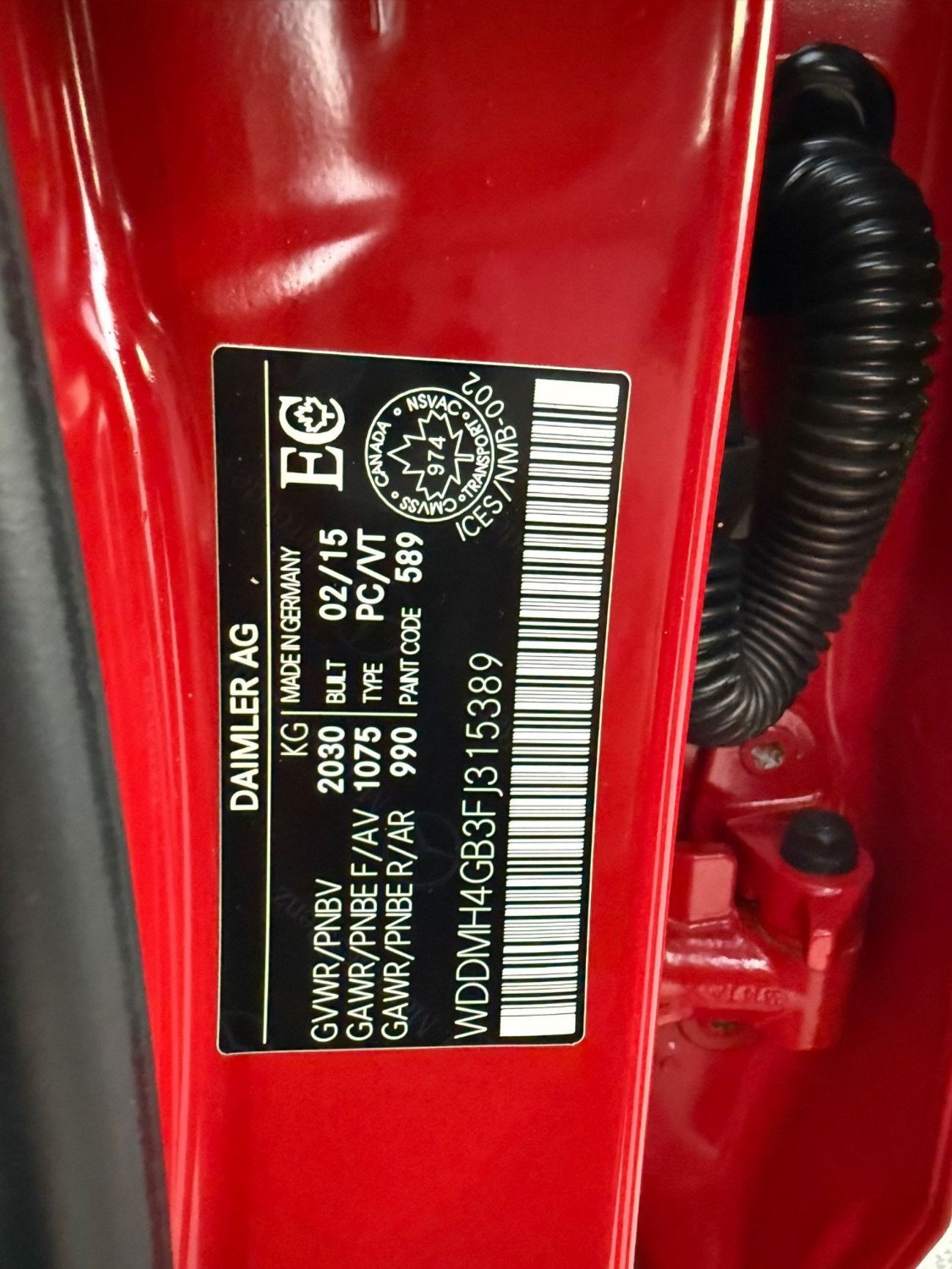 Mercedes-Benz B 250 2015 MERCEDES BENZ AMG B250 PANORAMA FULL OPTION CANDA SPEC