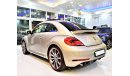 Volkswagen Beetle AGENCY WARRANTY UNTIL 2023 Volkswagen Beetle Turbo R-Line 2016 Model!! in Gold Color! GCC Specs