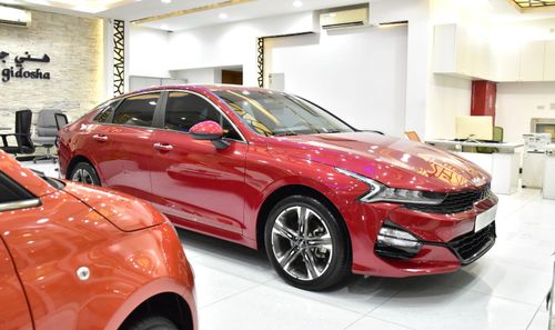 Kia K5 EXCELLENT DEAL for our KIA K5 ( 2022 Model ) in Red Color GCC Specs
