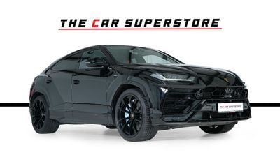 لامبورغيني اوروس STANDARD Exclusive Leather With Orange Stitching-Black Exterior Pack-23 Inch Black Rims