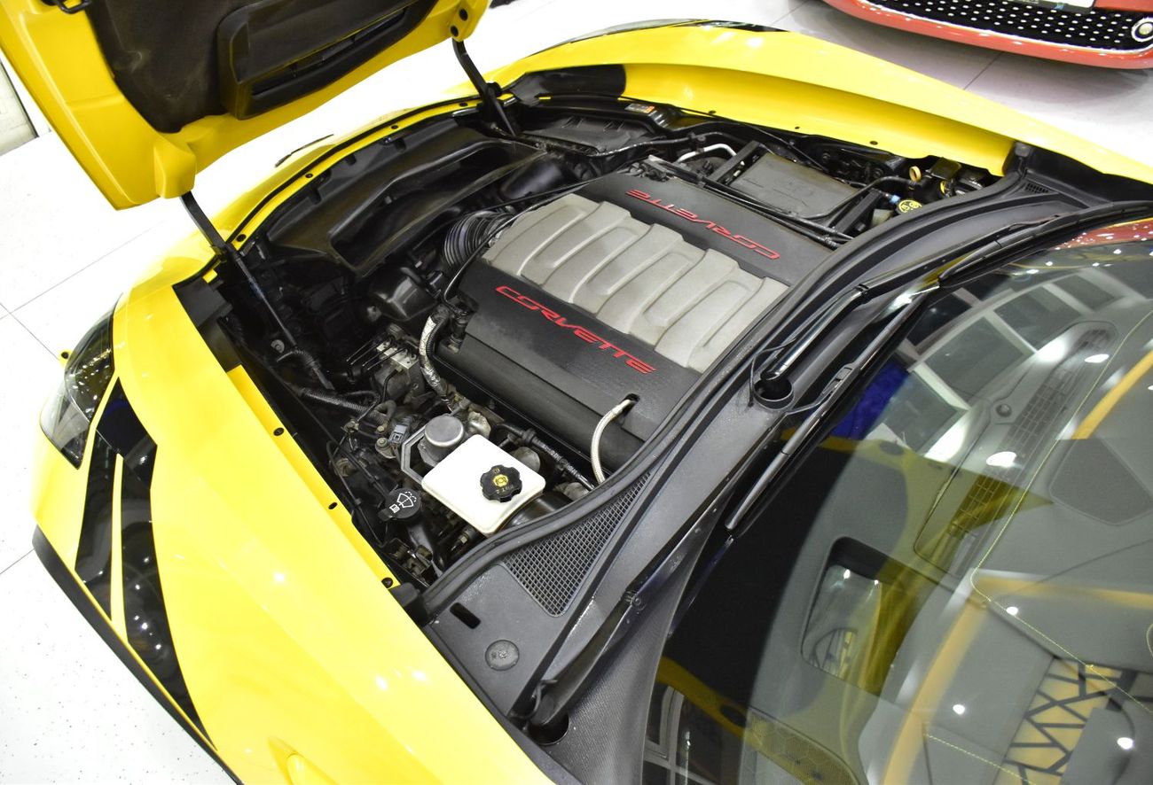 Chevrolet Corvette EXCELLENT DEAL for our Chevrolet Corvette C7 Grand Sport ( 2017 Model ) in Yellow Color GCC Specs