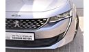 Peugeot 508 AED 2643 PM | 0% DP | GT R 1.6l GCC WARRANTY TO 2027 OR 100000KM