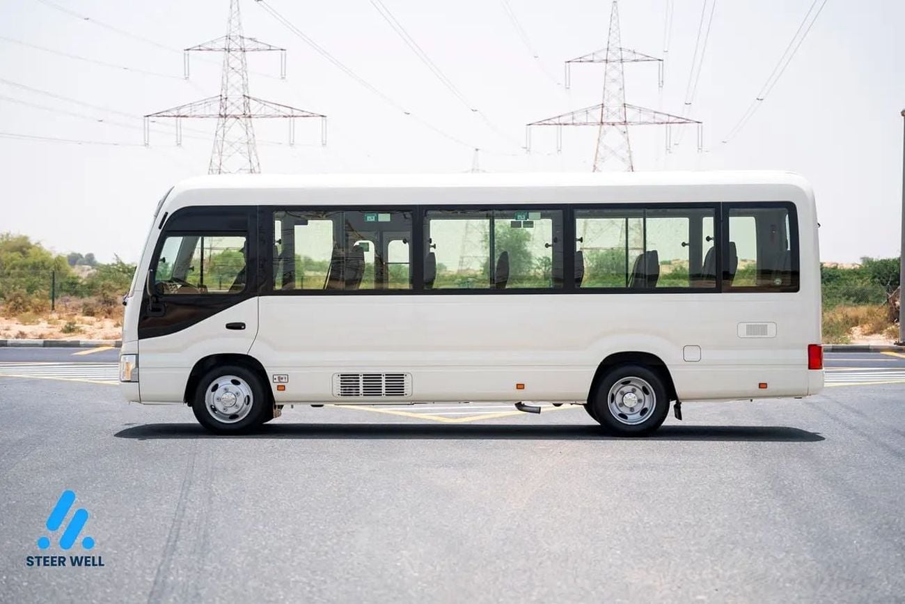 Toyota Coaster BUS 2025 | 23-Seater Bus 4.0L Diesel RWD GCC Specs Full Option White | Contact Now