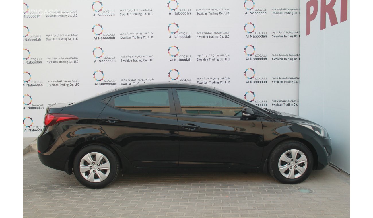 Hyundai Elantra 1.6L 2015  GCC SPECS WITH DEALER WARRANTY AND FREE INSURANCE