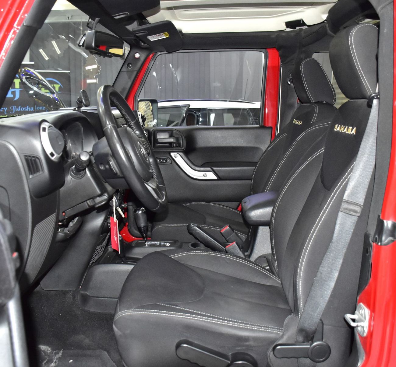 جيب رانجلر EXCELLENT DEAL for our Jeep Wrangler Sahara ( 2014 Model ) in Red Color GCC Specs