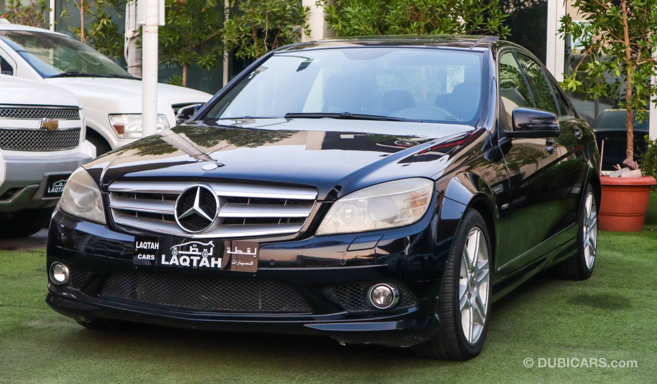 Mercedes-Benz C 280 Gulf model 2009, black color, panorama, cruise control, alloy wheels, sensors, in excellent conditio