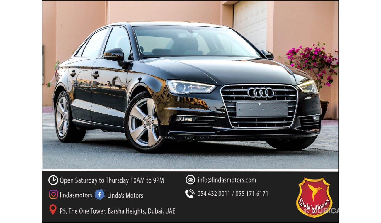 أودي A3 30 TFSI 2016 GCC Warranty with Zero Down-Payment.