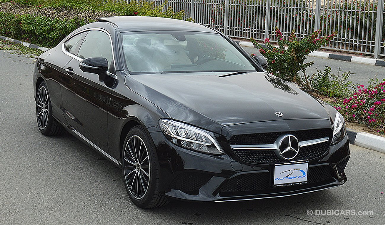 Mercedes-Benz C 200 Coupe 2019 AMG, GCC, 0km w/ 2 Years Unlimited Mileage from Dealer (RAMADAN OFFER)