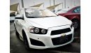 Chevrolet Sonic 2014 WHITE GCC NO PAIN NO ACCIDENT PERFECT