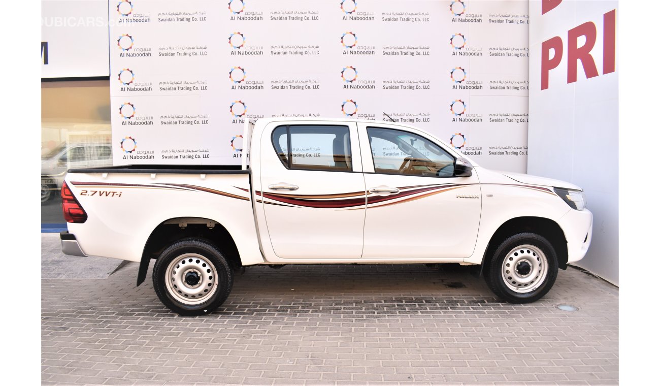 تويوتا هيلوكس TOYOTA HILUX DC 2.7 MT 2019 GCC DEALER WARRANTY