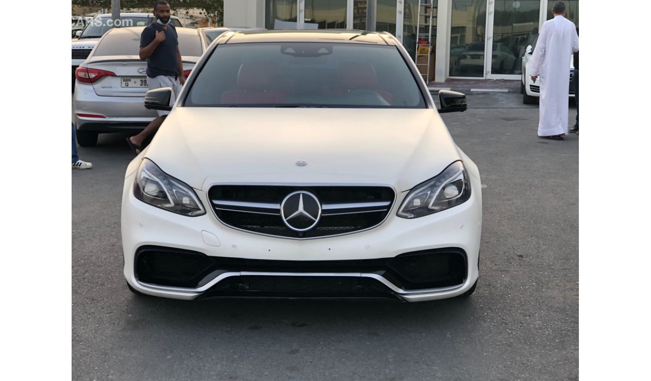 مرسيدس بنز E 63 AMG موديل 2014 حاله ممتازه من الداخل والخارج فل مواصفات كراسي جلد وبانوراما وتحكم كهربي كامل ونظام صوت م