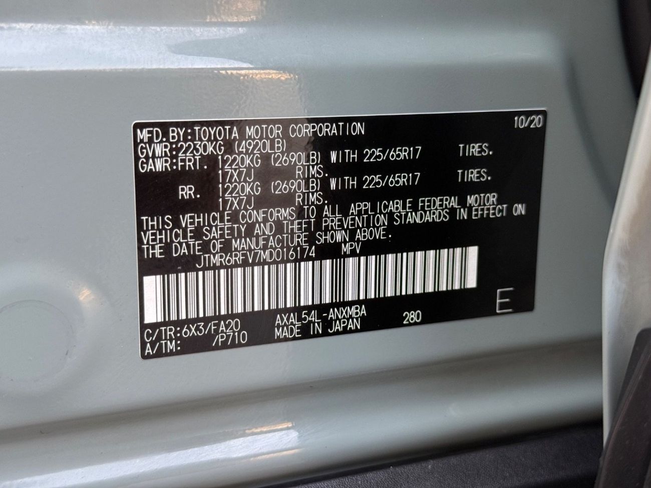 Toyota RAV4 XLE 2.5L 2021 TOYOTA RAV4 XLE HYBRID 4x4 FULL OPTIONS IMPORTED FROM USA