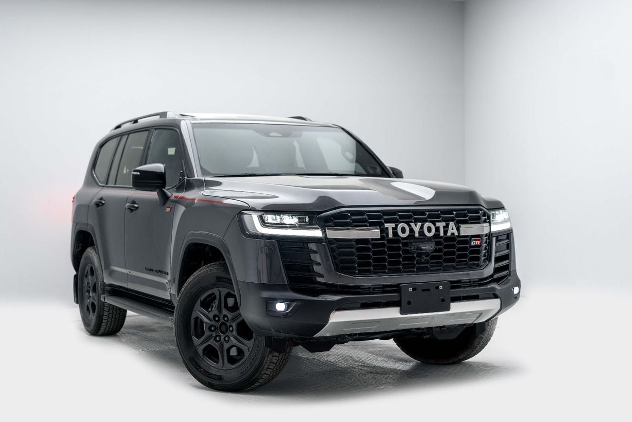 Toyota Land Cruiser GR SPORT LC300 3.3L Grey Metallic Inside GRS Black & Dark Red | Export Only