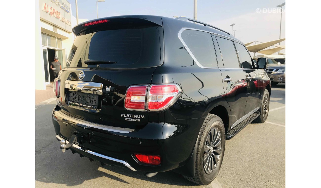 Nissan Patrol بلاتينيوم فل ابشن بحاله ممتازه بدون حوادث ضمان شاسيه جير ماكينه بودى