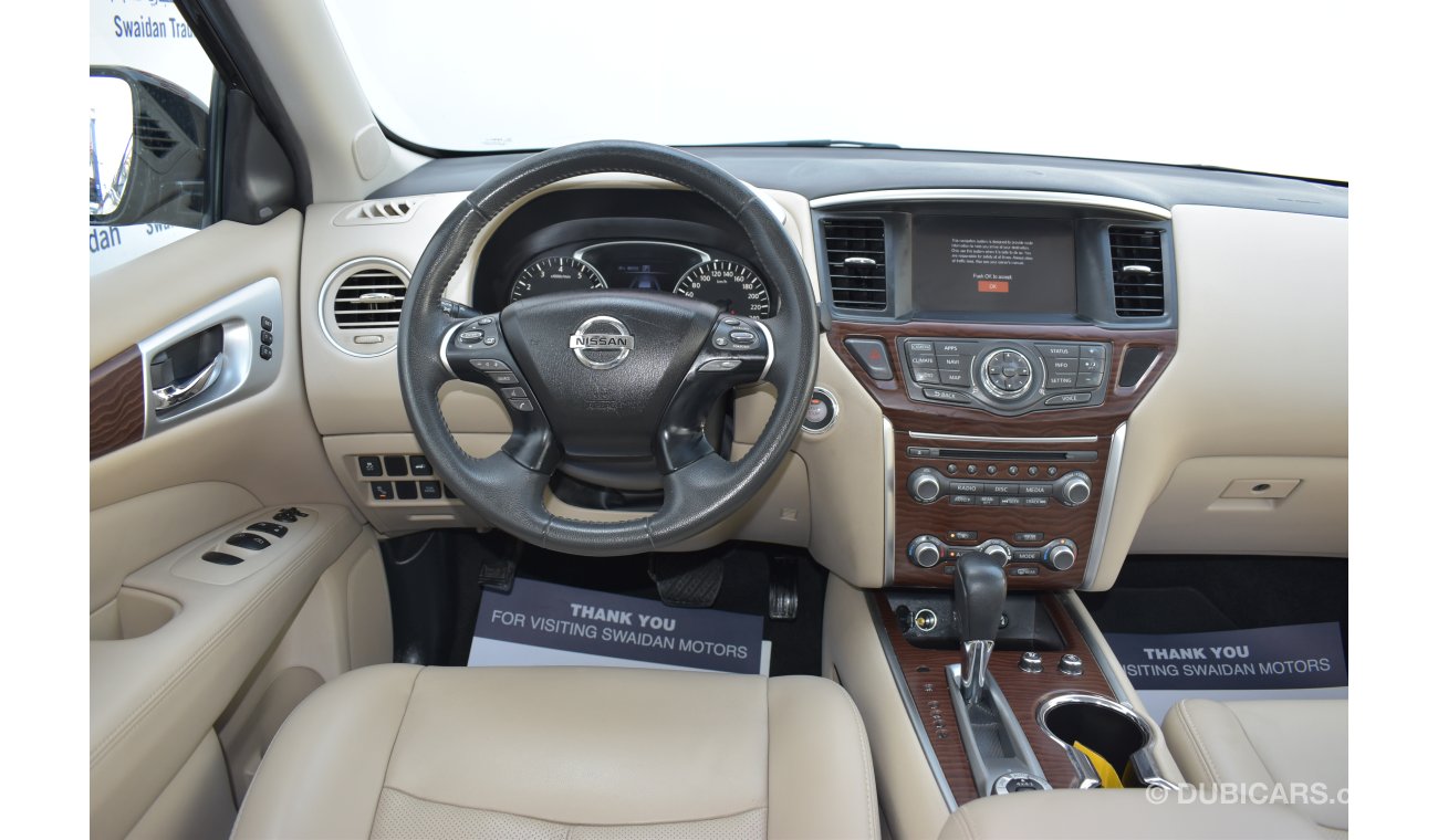 Nissan Pathfinder AED 2150 PM | 0% DP | 3.5L SL FULL OPTION V6 4WD 2018 GCC WARRANTY