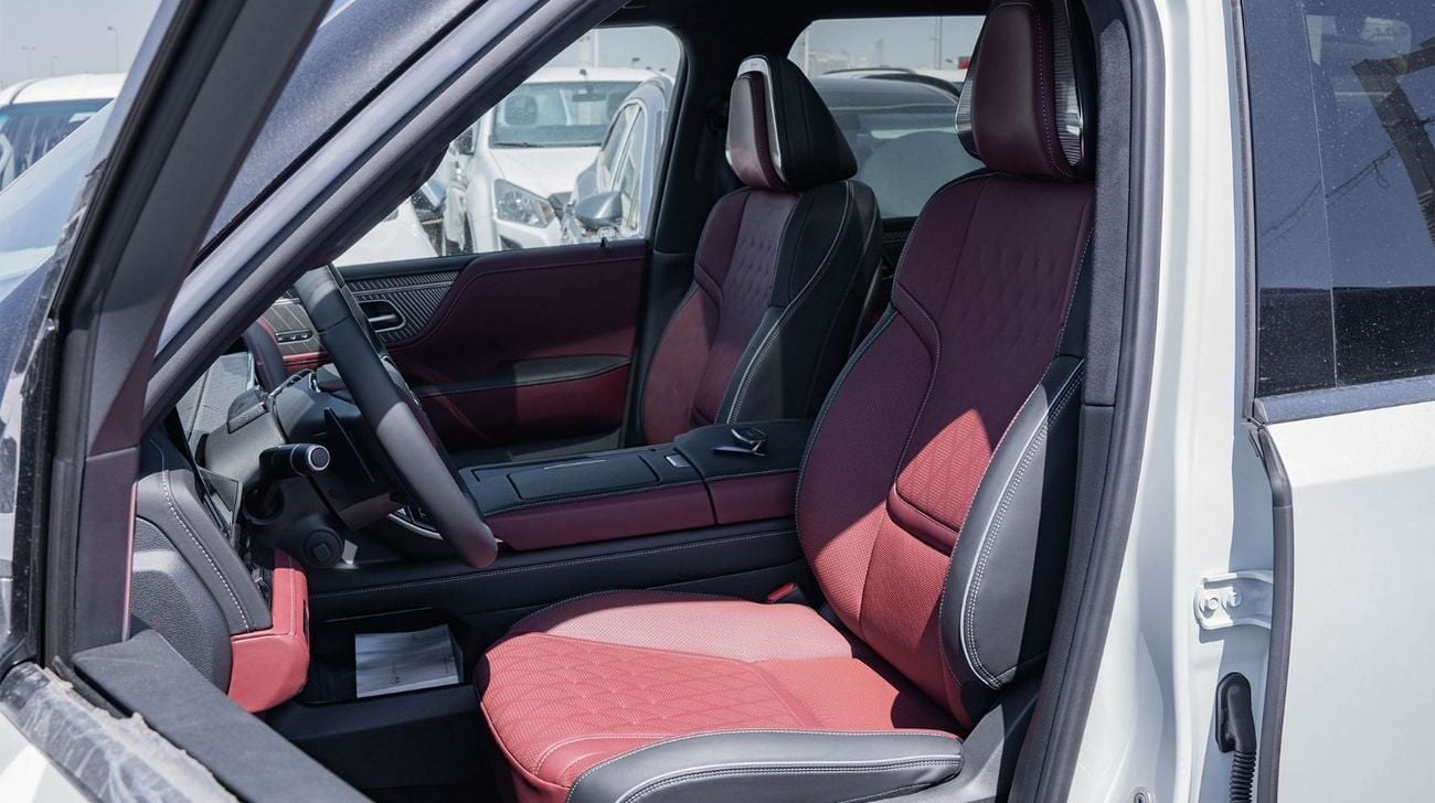 إنفينيتي QX80 AUTOGRAPH CAPTAIN CHAIRS 2026 Infiniti QX80 3.5L AT Petrol with Captain Seat (White-Red)