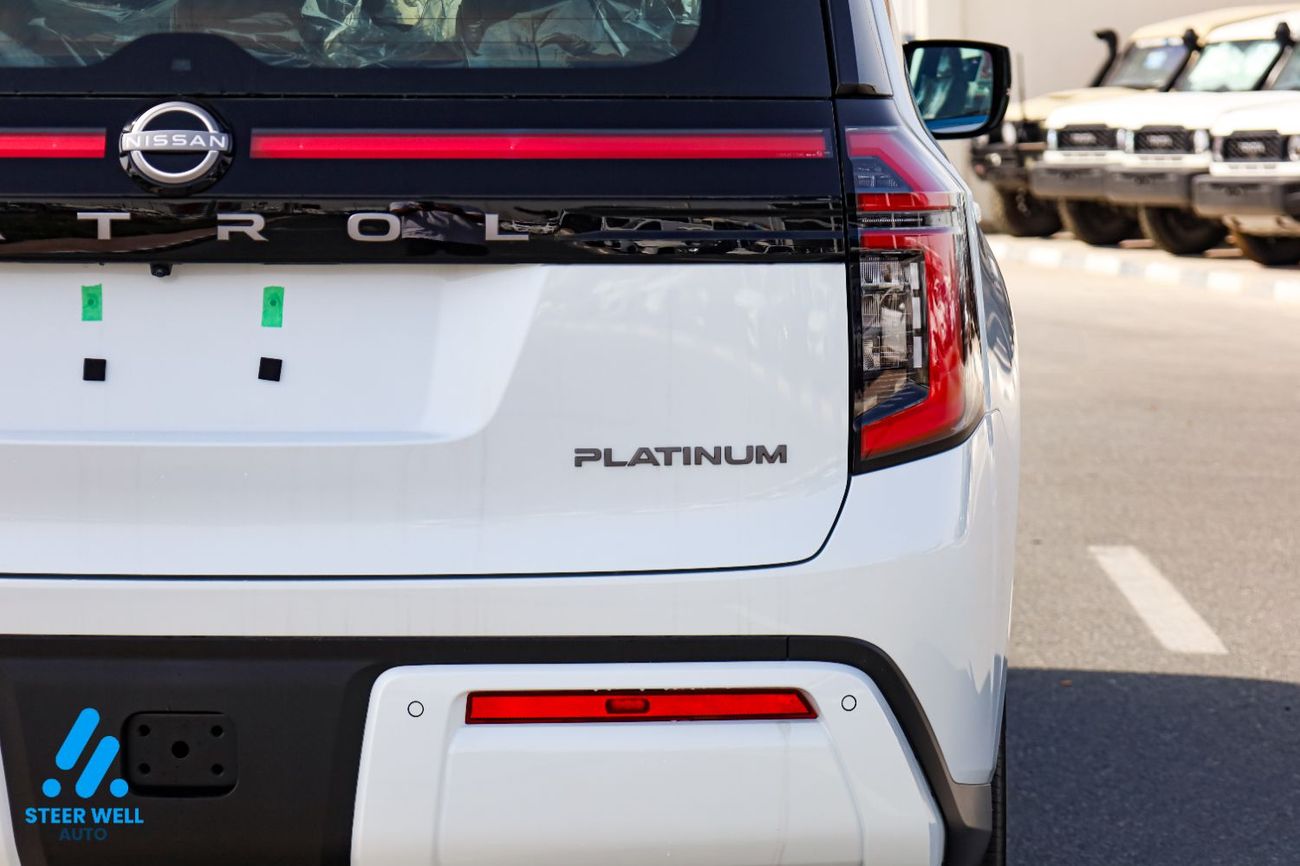 Nissan Patrol Super Safari LE Platinum 2026 | Twin-Turbo AWD | 9AT | Dual-Tone White & Black | Tan Interior | Height-Control