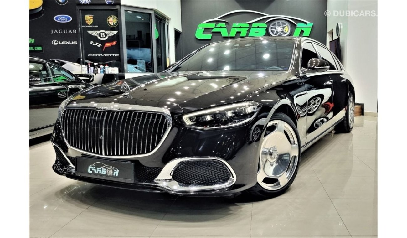 مرسيدس بنز S480 Maybach MAYBACH S480 2021 BLACK IN BLACK IN PERFECT CONDITION ONLY 6000 KM FOR 980K AED