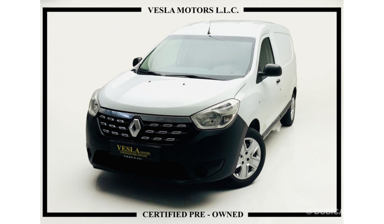 Renault Dokker CARGO VAN + MANUAL + 1.6L+ BLUETOOTH + CRUISE CONTROL / GCC / 2019 / UNLIMITED KMS WARRANTY/ 445DHS