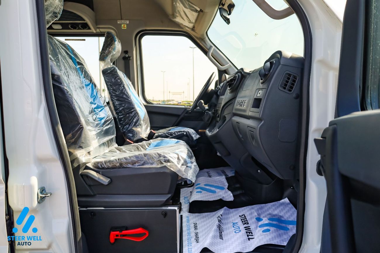 فورس أوربانيا 2026 GCC Specs | 14-Seater | 2.6L Turbo DSL | High Roof | 5 Speed MT | Passenger Van | For Export