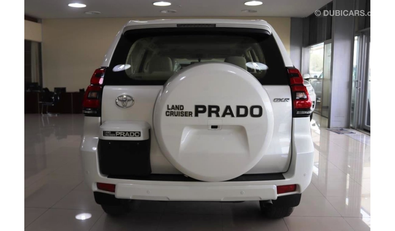 Toyota Prado 4.0l GXR Petrol V6 7 seater Automatic Transmission for Export-2019 White Pearl inside Beige