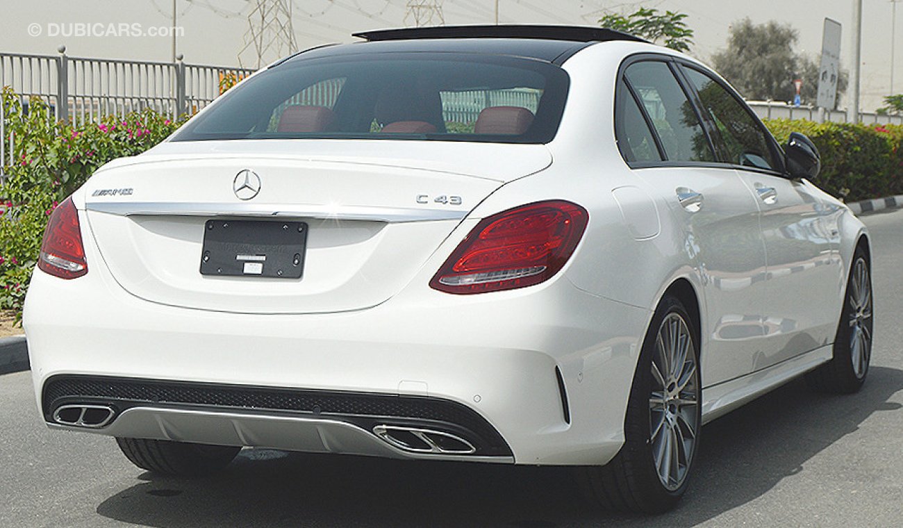 Mercedes-Benz C 43 AMG 4MATIC, V6 Biturbo, GCC Specs with 2 Years Unlimited Mileage Warranty