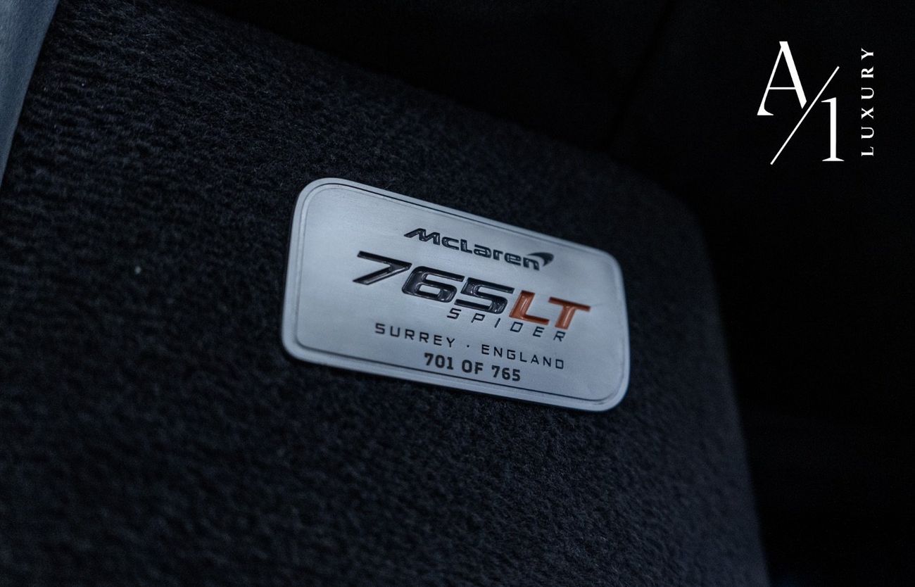 مكلارين 765LT 2022 Mclaren, 765LT Spider, MSO Option, With Warranty, Carbon Fibre Package, Fully Loaded, GCC Spec