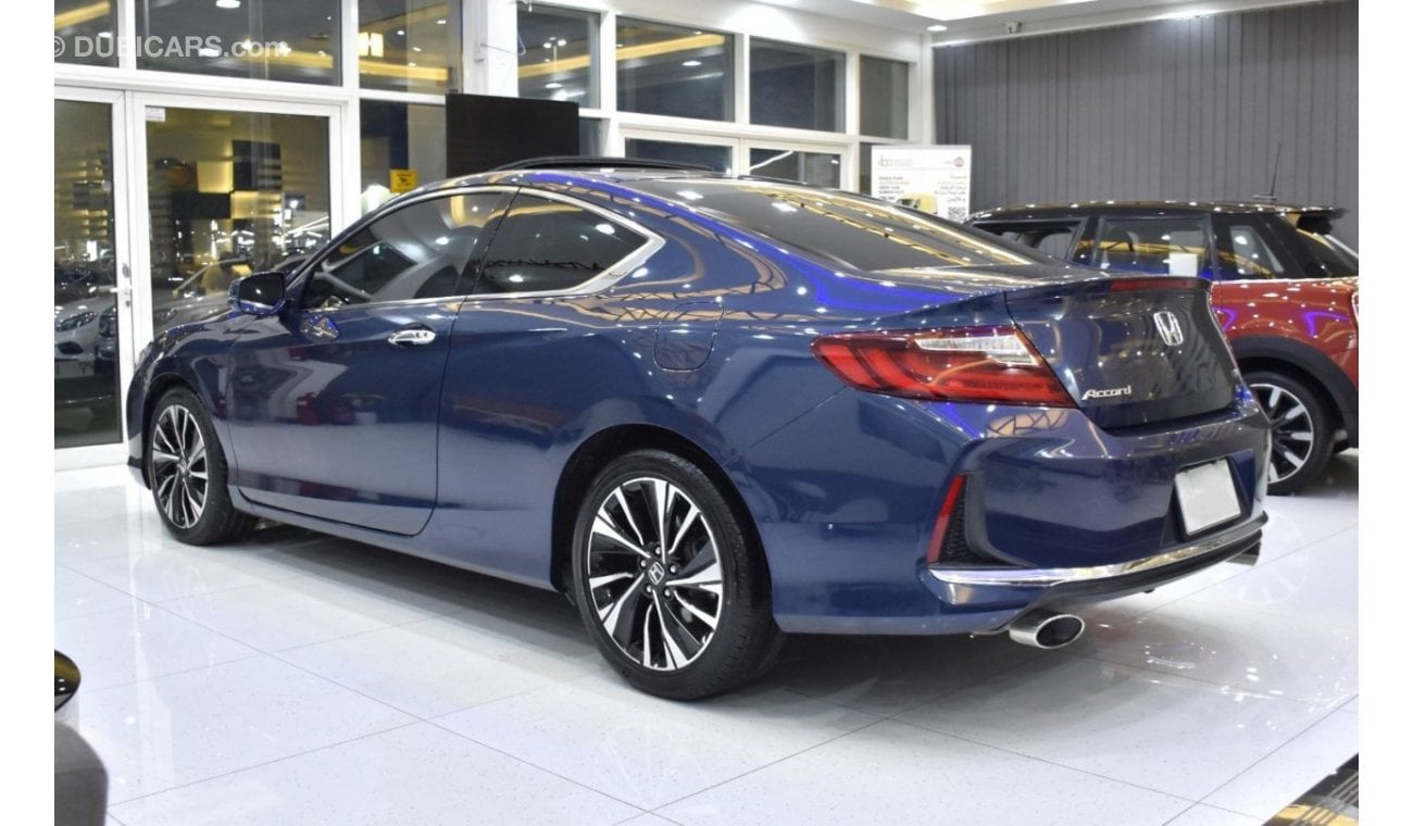 Honda Accord Coupe EXCELLENT DEAL for our Honda Accord Coupe V6 ( 2017 Model ) in Blue Color GCC Specs