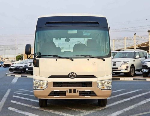 Toyota Coaster 2.7L PETROL M/T DUAL TONE / 23 SEATER /AUTO DOOR/HLF LUGGAGE RACK/CODE#COPB