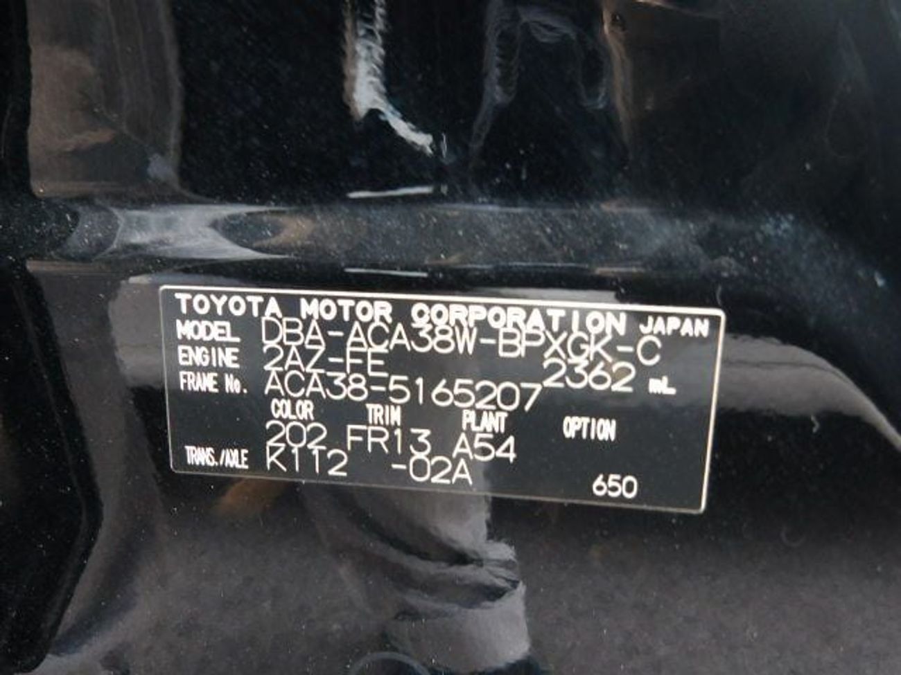 Toyota Vanguard 2.4L V4 PETROL /  240S S PKG/ACA38W / DVD / 7 STR / 2010